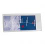 Port Coupon de voyage transparent avec rabat oblique, 24,5 x 12,7 cm, personnalisable avec votre logo