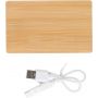 Powerbank in Bamboo, 4.000 mAh. USB + Micro USB. Ruby