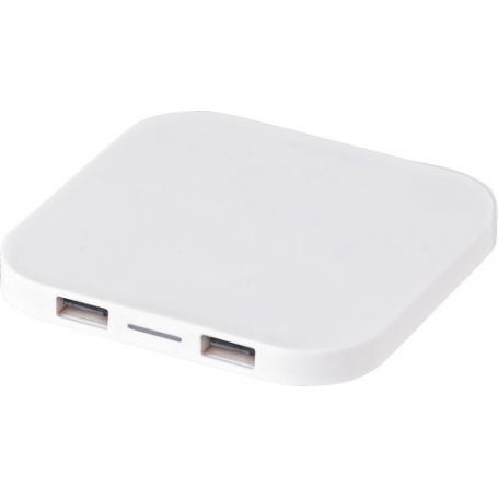 Caricabatterie Wireless in ABS con USB e Micro USB. Personalizzabile con il tuo logo