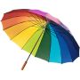 Parapluie arc-en-ciel, 16 coins, 0,126,5 x 98,7 cm. Personnalisable avec votre logo!