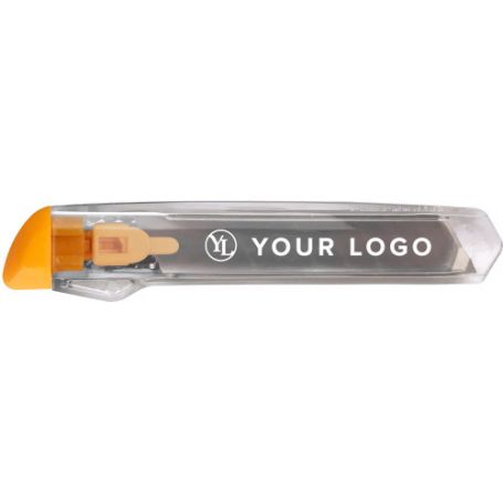 Coupe-papier, coupe-bureau transparent. Personnalisable avec votre logo!