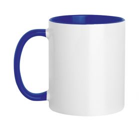 Ceramic cup 320 ml Subli Blue Color. Customizable with your logo