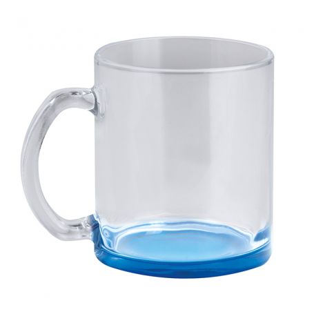 Mug en verre transparent personnalisable en sublimation d'une