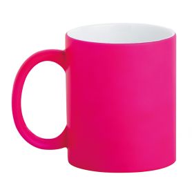 Ceramic cup 320 ml Subli Fuo Fuxia. Customizable with your logo
