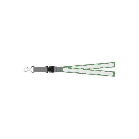 LACCIO DA COLLO LANYARD IN POLIESTERE BIANCO CON MOSCHETTONE E SISTEMA  ANTISOFFOCO