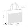 Borsa shopping / mare in juta e cotone. 45 x 35 x 11 cm, manici corti. Con tasca