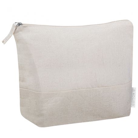 Multipurpose clutch. Travel necessaire in cotton 23 x 18 x 8 cm. Natural