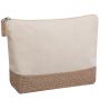 Multipurpose clutch. Travel necessaire 21.5 x 16.5 x 5 cm in Jute and cotton. Margot Natural