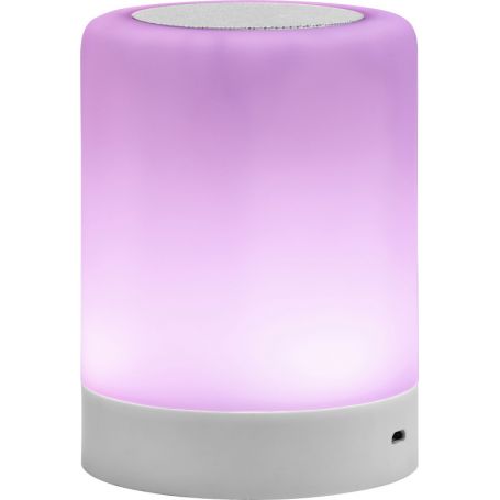 Haut-parleur ABS sans fil avec LED de différentes couleurs. 3 watts.