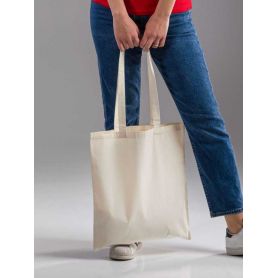 Shopper/Busta 38x42cm 130gr/m2 100% Cotone Natural Promo Bag. Stirata