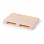 Originale sottobicchiere forma di pallet e in legno naturale. Palet