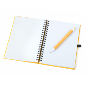 Notebook/Notes 15 x 18 cm spiral with white sheets, soft-touch cover in durable recycled cardboard. Koguel