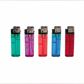 Set Transparent promotional lighter. Visible