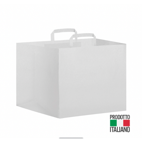 Shopping Bag per Take Away 32 x 22 x 33 cm in carta Kraft