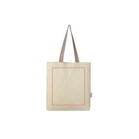 Shopper Bag Rainbow in cotone riciclato da 180 g/m² - 5L - Natural.