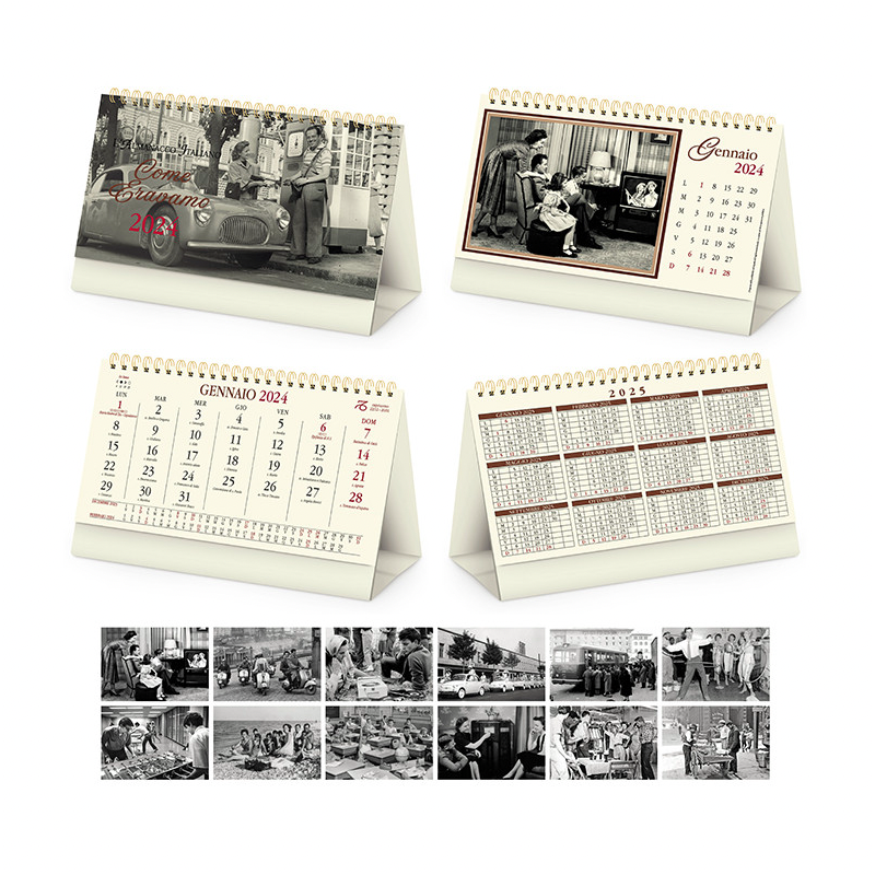 Stock 50 Calendari 2024 Midi Table 16 x 14,5 cm da tavolo