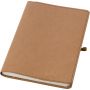 copy of Notebook/Notes in PU and Cork 14 x 21 cm with elastic and striped interior. Customizable with your logo!