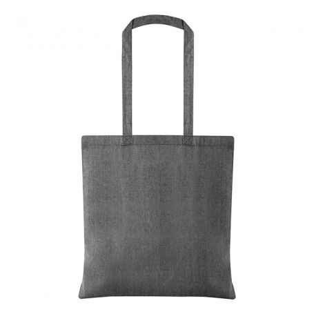 Promo Stock 130 Shopper/Sac 38x42cm Noir 100% Coton Recyclé 150gr/m2 anses longues Anniehi