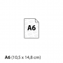 Film A6 ( 10,5 x 14,8 cm ) DTF pour les tissus. CMJN + BLANC