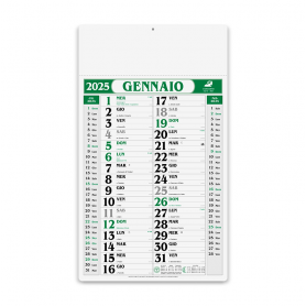 Calendario 2025 "Gigante" 30 x 53 cm da muro. Olandese