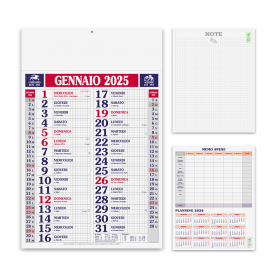 Calendrier 2024 « Checkered » 29 x 47 cm du mur. Néerlandais