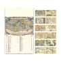 Calendario 2025 "Antiche Mappe" 31 x 52,5 cm da muro. Vintage Almanacco Italiano