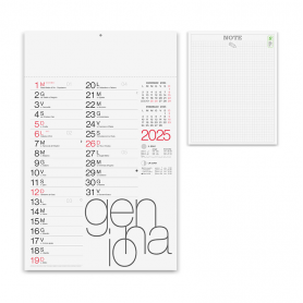 Calendario 2025 "Moderno" 30 x 47 cm da muro. Olandese