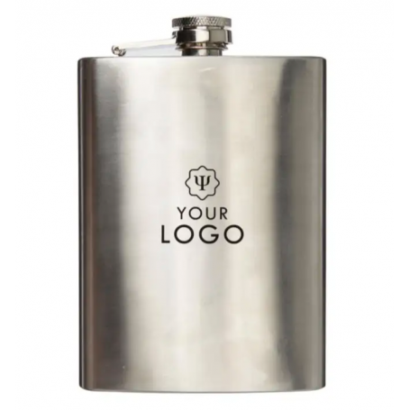 Stainless steel flask, capacity 240 ml. Benedict