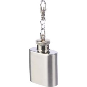 30ml flask made of 304 stainless steel with key ring and carabiner. Julia