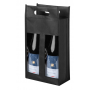 Shopper 2-seater non-woven bottle holder. With transparent plastic window. Barolo