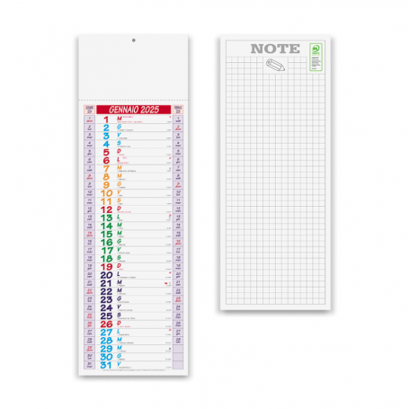 copy of Calendrier 2024 « Silhouette Multicolore » 14 x 47 cm mur.