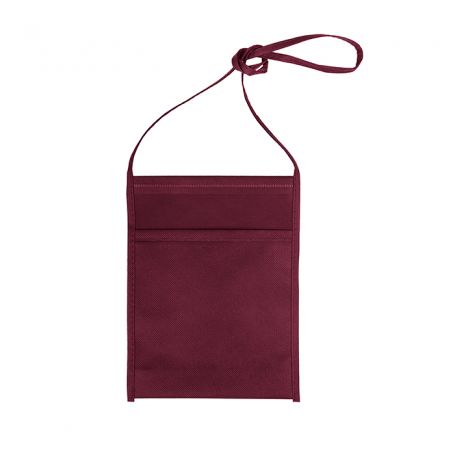 Porta Calice / Bicchiere di Vino con Tracolla in TNT bordeaux personalizzato