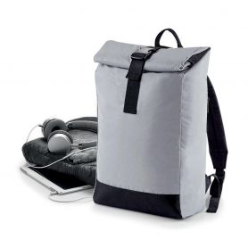 Backpack Reflective 26x43x13cm Polyester and Cotton BagBase