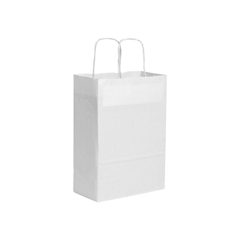 Shopping Bag 22 x 29 x 10 cm bag Kraft paper White Size XS