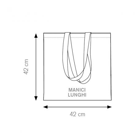 Shopper Personalizzabili in Cotone 130 G/M2, Manici Lunghi