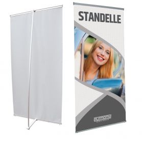 L Banner with aluminum print HD