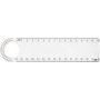 the Ruler, 15 cm clear with the lens and protractor, personalized with your logo