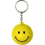 Keyring anti-stress Smiley face yellow customized with your logo