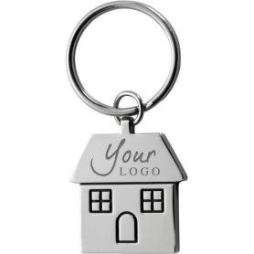 metal key ring "little house" customizable with your logo