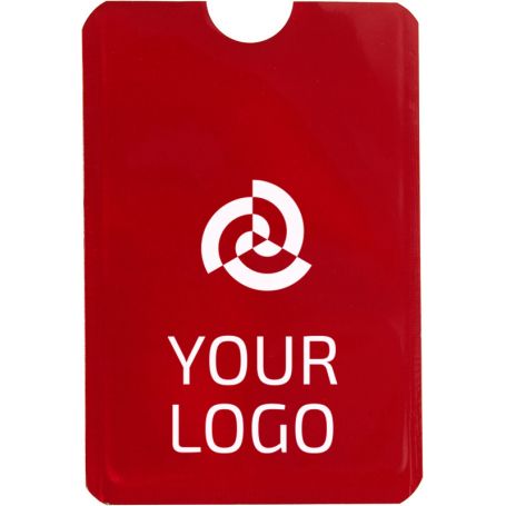 Porta Cards in alluminio monotasca, anti RFID ( anti taccheggio )  personalizzabile con il tuo logo