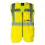 Vest multi-function, high-visibility Yellow. EN ISO 20471:2013 + A1:By 2016, the Oeko-Tex® Standard 100